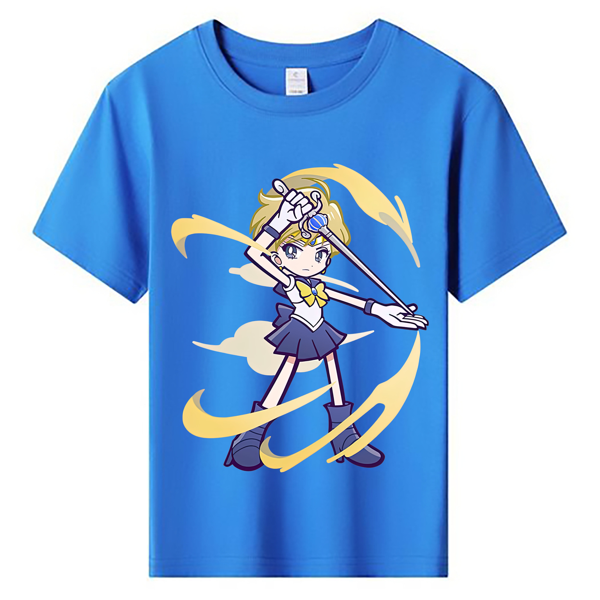 （画像用） 美少女戦士セーラームーン 天王はるか Sailor Moon Tenoh Haruka 綿100％キッズTシャツ（フロントプリント）